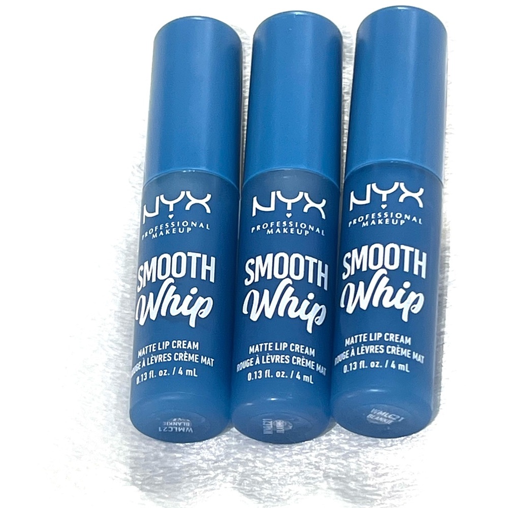Set Of 3 NYX Cosmetics Smooth Whip Matte Lip Cream In Blankie.  0.13 oz NIP
